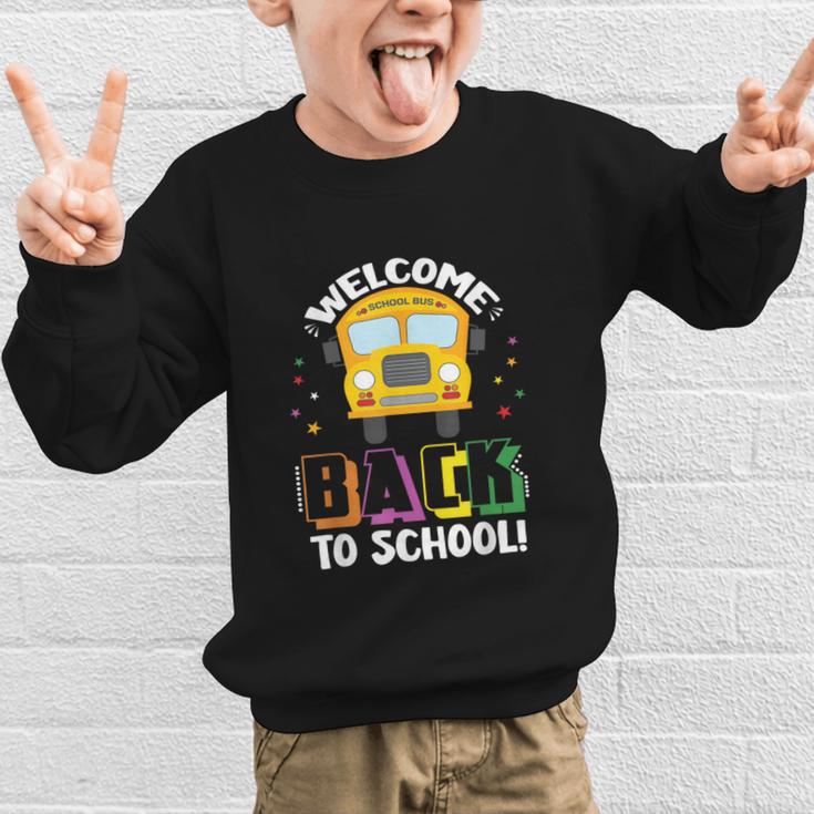 Welcome Back To School Bus Driver First Day Of School Graphic Kid Sweatshirt