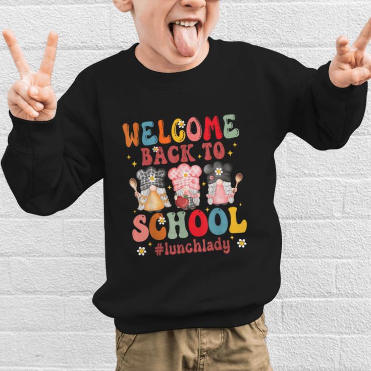 Welcome Back To School Cafeteria Worker Lunch Lady Graphic Kid Sweatshirt