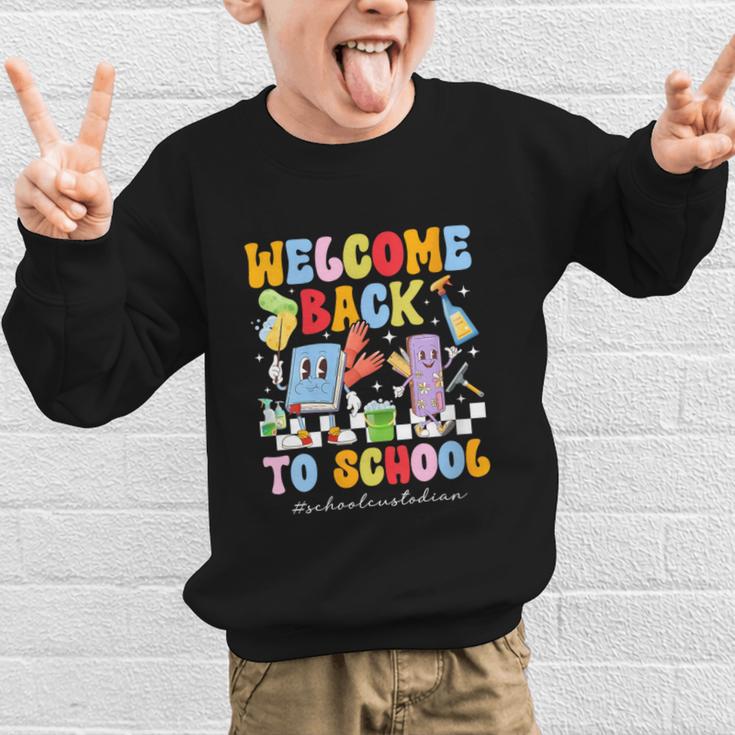 Women's Back To School Custodian First Day Of School Custodian Graphic Kid Sweatshirt Women's Back To School Custodian First Day Of School Custodian Graphic Kid Sweatshirt