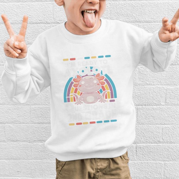 2nd Grade Axolotl Questions Back To School Graphic Kid Sweatshirt 2nd Grade Axolotl Questions Back To School Graphic Kid Sweatshirt