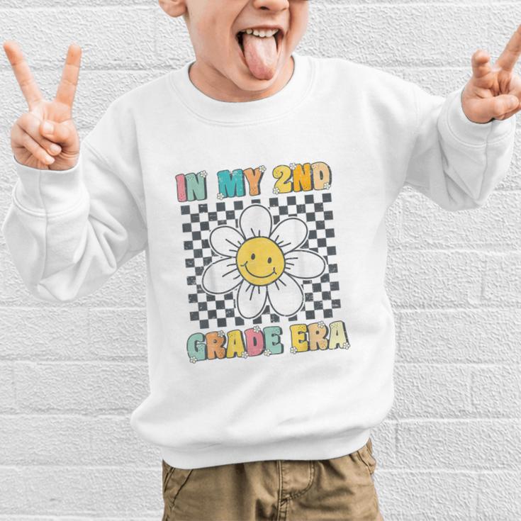 In My 2nd Grade Era Retro Groovy Second Grade Back To School Graphic Kid Sweatshirt