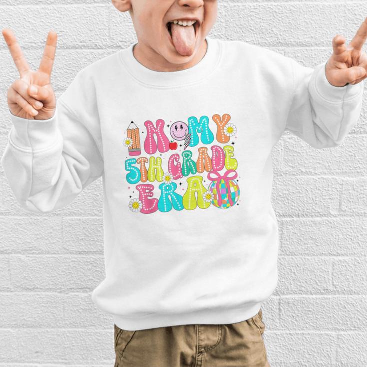 In My 5th Grade Era Coquette Bow Back To School Fifth Grade Graphic Kid Sweatshirt