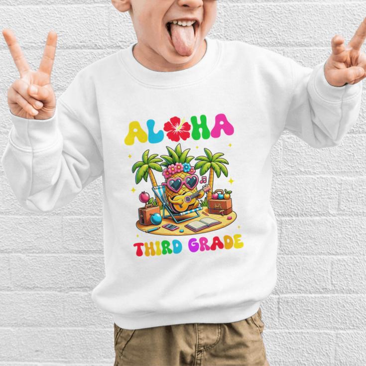 Aloha Third Grade Pineapple Hawaii Back To School Kids Girl Performance Graphic Kid Sweatshirt Aloha Third Grade Pineapple Hawaii Back To School Kids Girl Performance Graphic Kid Sweatshirt