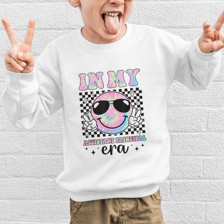 In My Assistant Principal Era Groovy Tie Dye Back To School Graphic Kid Sweatshirt In My Assistant Principal Era Groovy Tie Dye Back To School Graphic Kid Sweatshirt