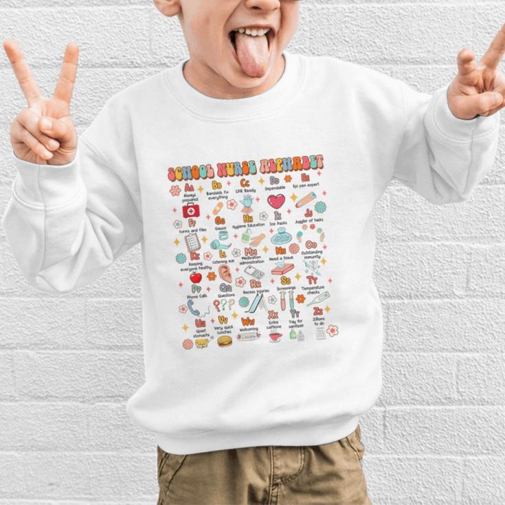 Back To School School Nurse Alphabet School Nurse Life Graphic Kid Sweatshirt