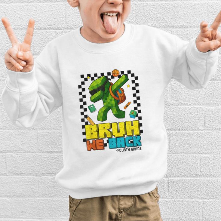 Bruh We Back 4th Grade Back To School Gamer Dabbing Boy Kids Graphic Kid Sweatshirt Bruh We Back 4th Grade Back To School Gamer Dabbing Boy Kids Graphic Kid Sweatshirt