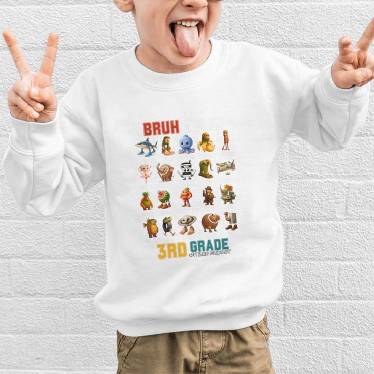 Bruh I’m In 3rd Grade Back To School Italian Brainrot Premium Tri-Blend Graphic Kid Sweatshirt