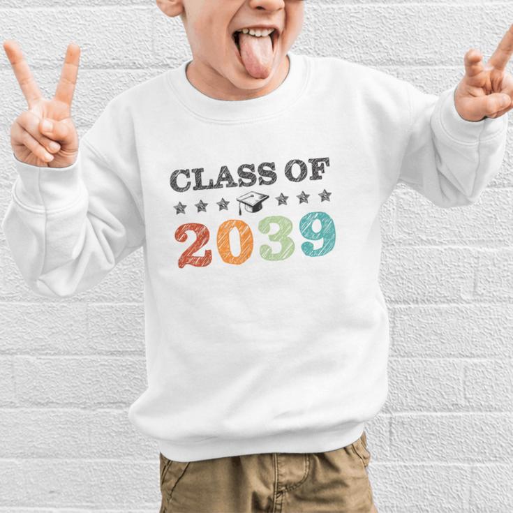 Class Of 2039 Grow With Me Back To School Graduation Graphic Kid Sweatshirt