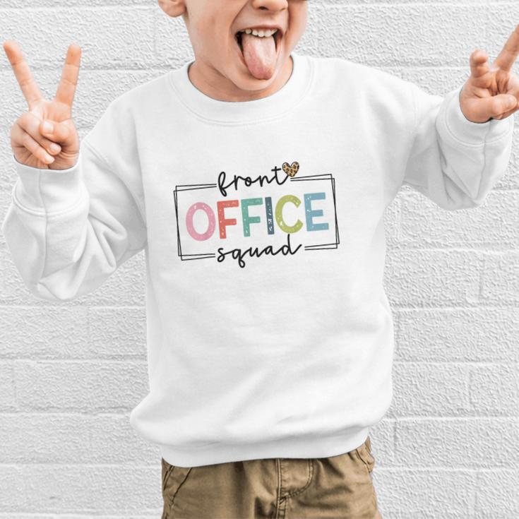Cute Front Office Squad Secretary Admin Back To School Women Graphic Kid Sweatshirt