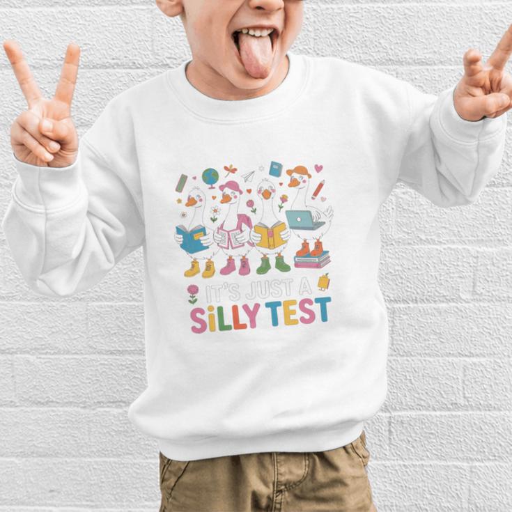 Cute Geese Silly Test Back To School Student Motivation Graphic Kid Sweatshirt Cute Geese Silly Test Back To School Student Motivation Graphic Kid Sweatshirt