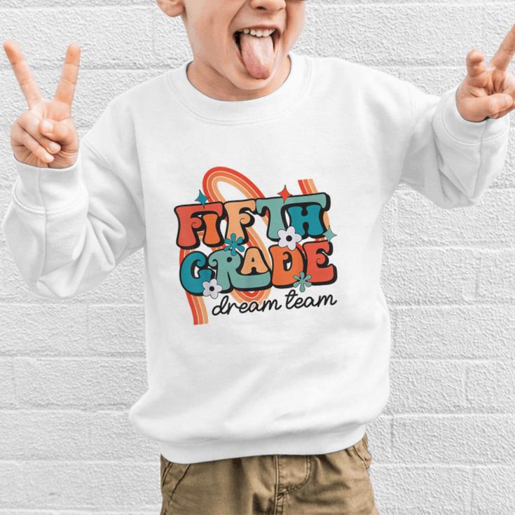 Fifth Grade Dream Team 1st Day Of 5th Grade Back To School Graphic Kid Sweatshirt Fifth Grade Dream Team 1st Day Of 5th Grade Back To School Graphic Kid Sweatshirt