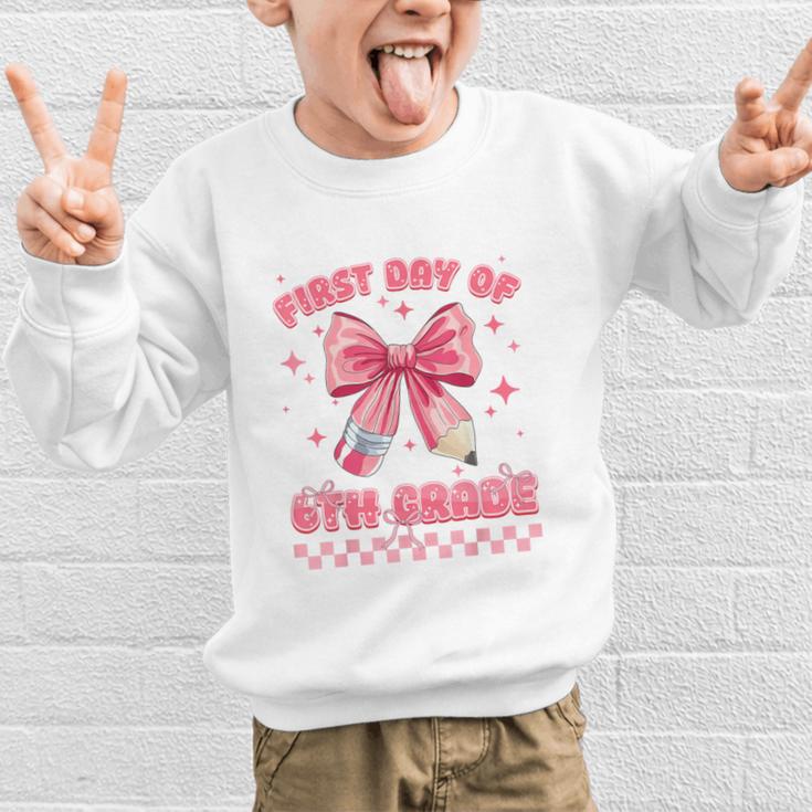 First Day Of 6th Grade Coquette Back To School Girls Kids Graphic Kid Sweatshirt First Day Of 6th Grade Coquette Back To School Girls Kids Graphic Kid Sweatshirt