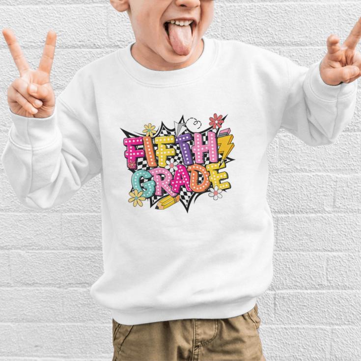First Day Of School Fifth Grade Back To School Kids Graphic Kid Sweatshirt First Day Of School Fifth Grade Back To School Kids Graphic Kid Sweatshirt