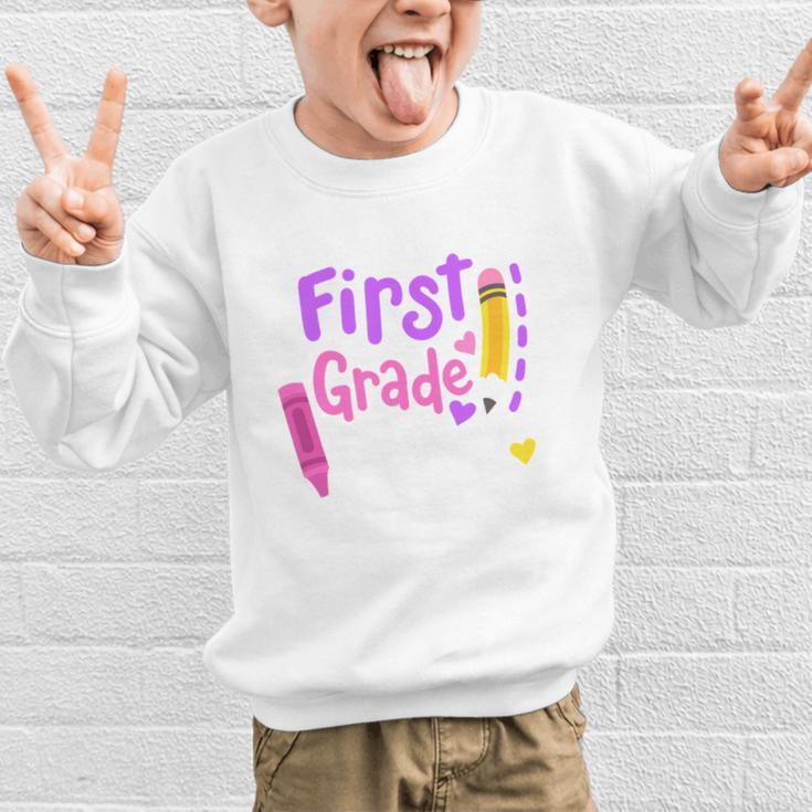 First Grade Diva Welcome Back To School 1st Grade Kids Performance Graphic Kid Sweatshirt First Grade Diva Welcome Back To School 1st Grade Kids Performance Graphic Kid Sweatshirt