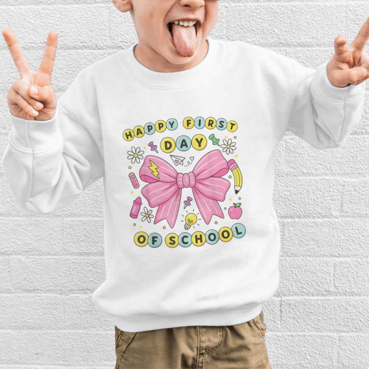 Friendship Bracelet Coquette Bow Back To School Girl Kids Graphic Kid Sweatshirt