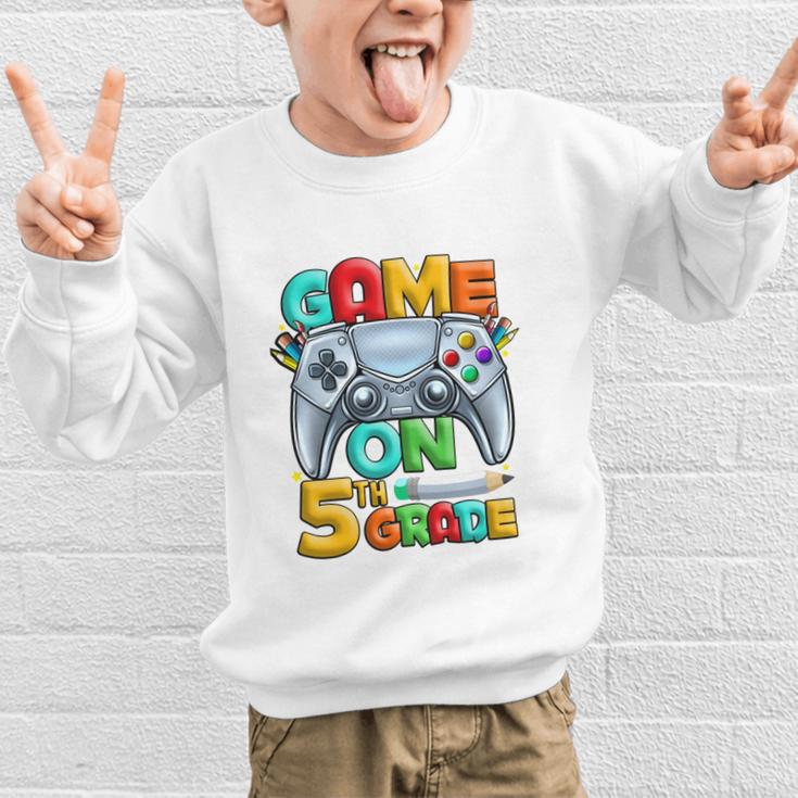 Game On 5th Grade Back To School 5th Grade Level Unlocked Performance Graphic Kid Sweatshirt
