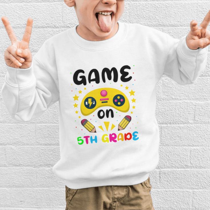 Game On 5th Grade Cute Video Gamer Back To School 20256Kids Graphic Kid Sweatshirt Game On 5th Grade Cute Video Gamer Back To School 20256Kids Graphic Kid Sweatshirt