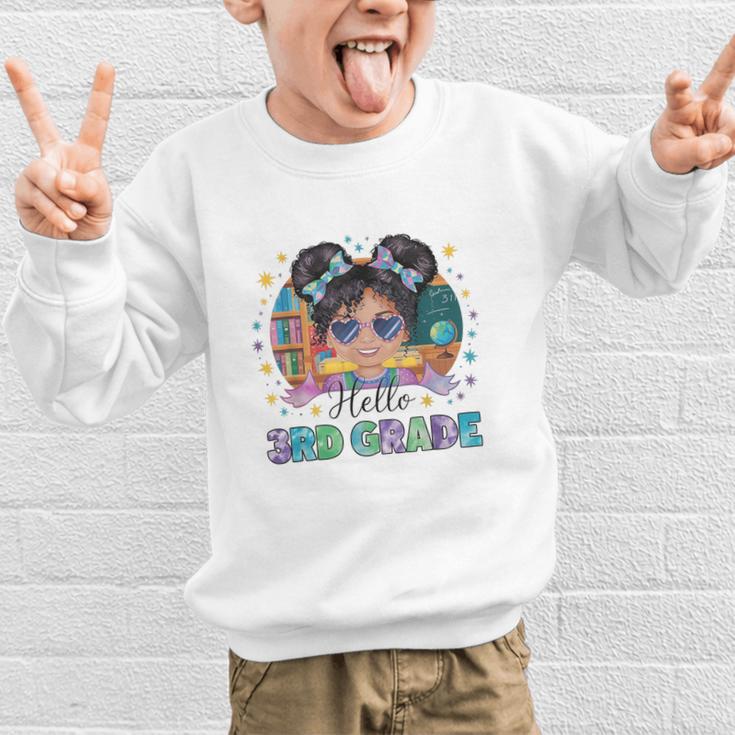 Hello 3rd Grade Girl Back To School Kids Boys Girls Graphic Kid Sweatshirt Hello 3rd Grade Girl Back To School Kids Boys Girls Graphic Kid Sweatshirt