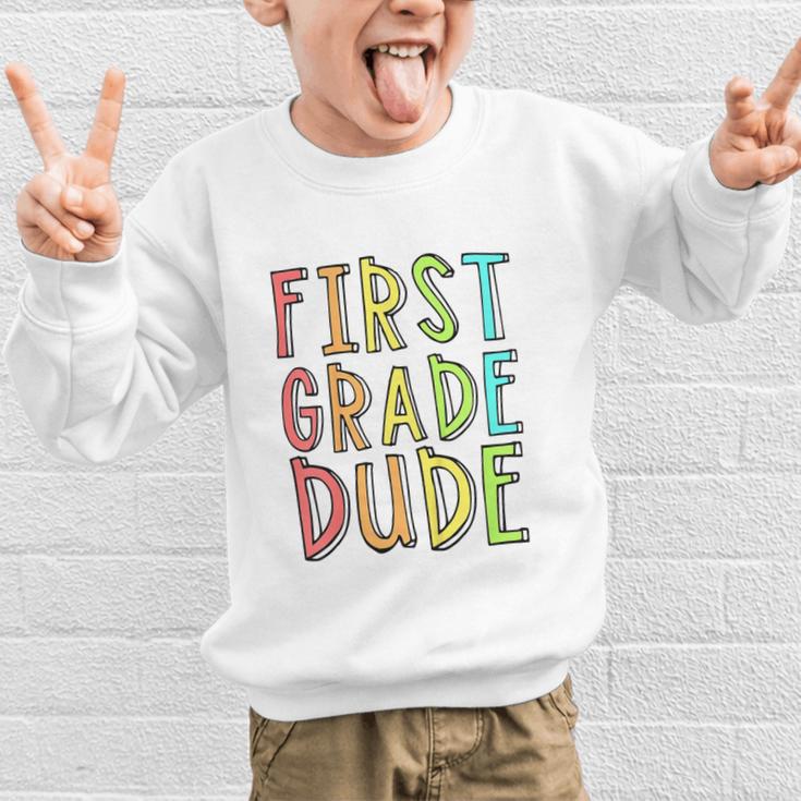 Kids First Day Of First Grade Dude 1st Grade Back To School Boys Graphic Kid Sweatshirt Kids First Day Of First Grade Dude 1st Grade Back To School Boys Graphic Kid Sweatshirt