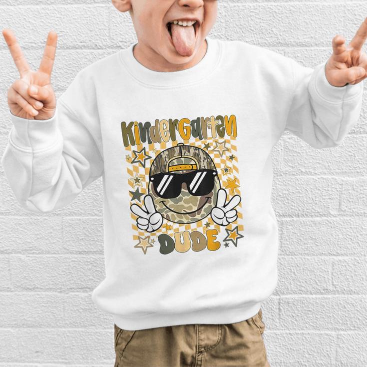 Kindergarten Camo Camouflage Smile Face Back To School Kids Graphic Kid Sweatshirt Kindergarten Camo Camouflage Smile Face Back To School Kids Graphic Kid Sweatshirt