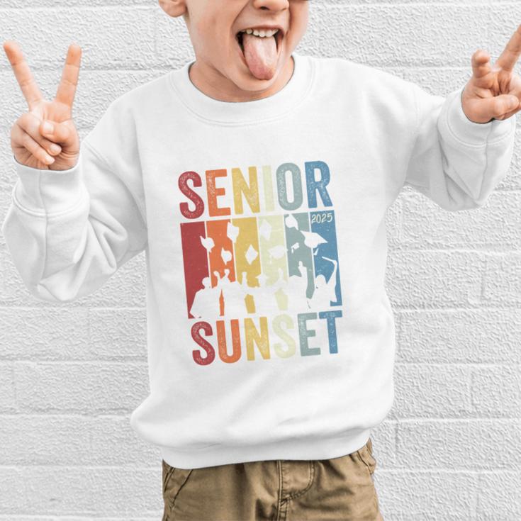 Last First Day Senior Sunset Class Of 2025 Back To School Performance Graphic Kid Sweatshirt