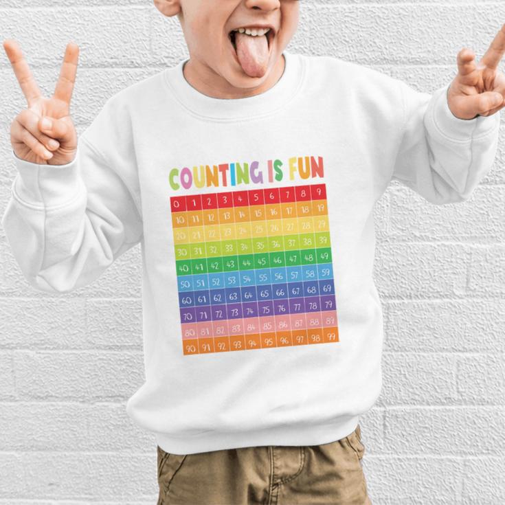 Numbers Learning Cute Numbers 0-100 Back To School Counting Graphic Kid Sweatshirt Numbers Learning Cute Numbers 0-100 Back To School Counting Graphic Kid Sweatshirt