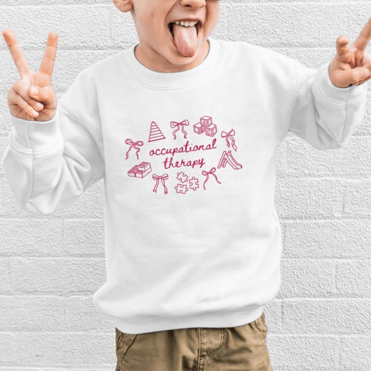 Occupational Therapy Coquette Bow OT COTA Back To School Graphic Kid Sweatshirt Occupational Therapy Coquette Bow OT COTA Back To School Graphic Kid Sweatshirt