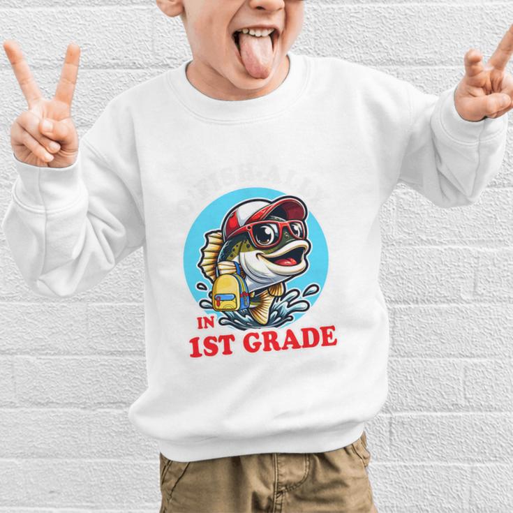 O’Fish-Ally a 1st Grade Mom Back To School Premium Tri-Blend Graphic Kid Sweatshirt