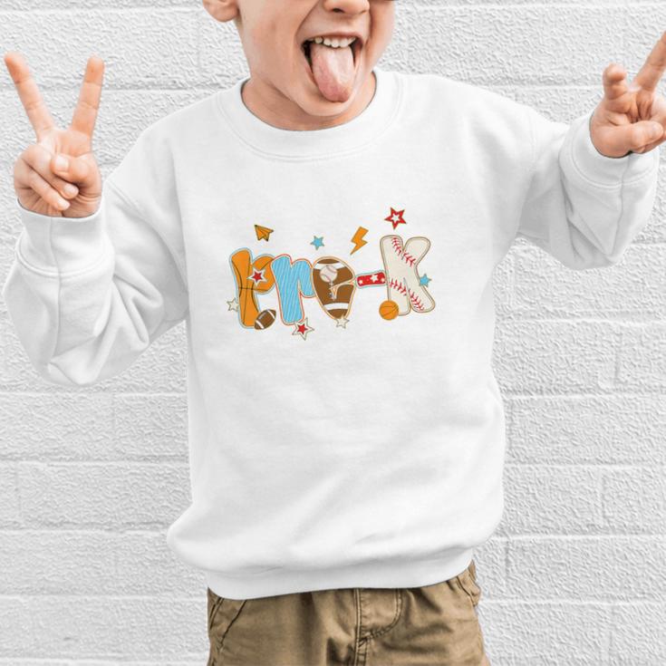 Pre K Preschool Football Basketball Baseball Back To School Graphic Kid Sweatshirt Pre K Preschool Football Basketball Baseball Back To School Graphic Kid Sweatshirt