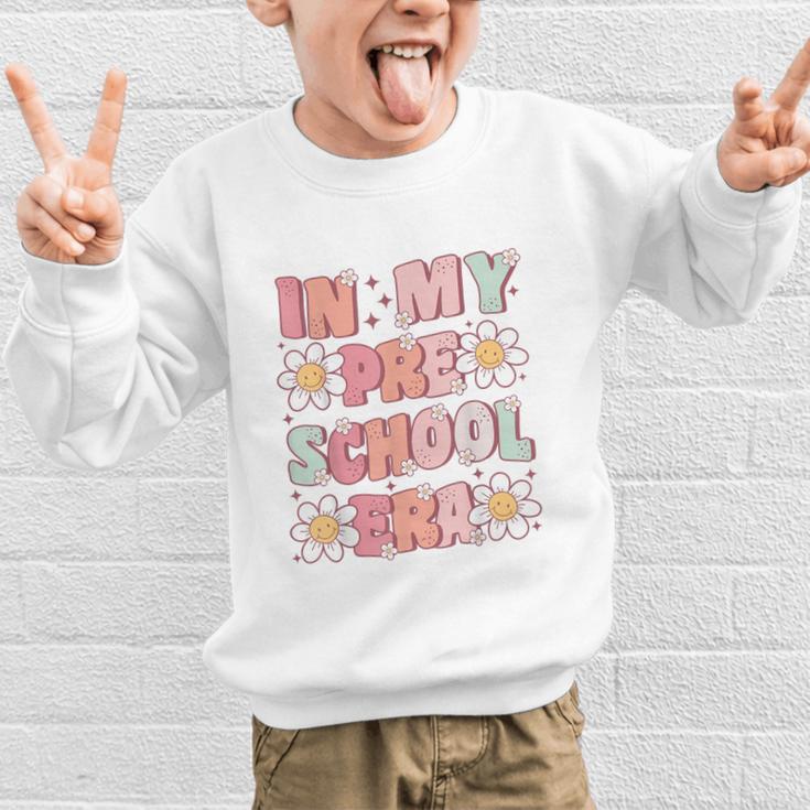 In My Preschool Era Retro Cute Groovy Pre K Back To School Graphic Kid Sweatshirt In My Preschool Era Retro Cute Groovy Pre K Back To School Graphic Kid Sweatshirt