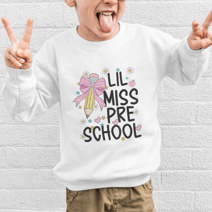 Preschool Little Miss Back To School Girls Kids Preschool Graphic Kid Sweatshirt