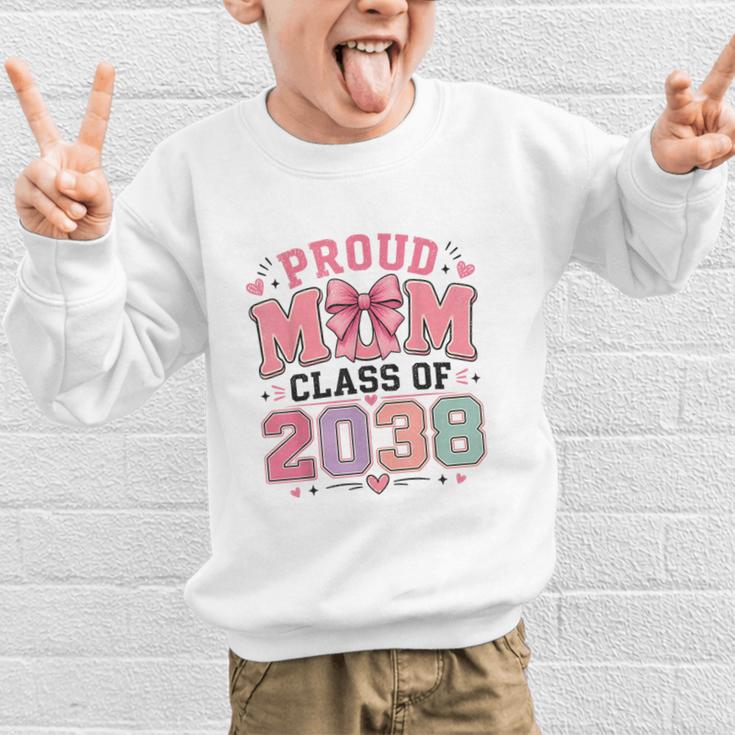 Proud Mom Class Of 2038 Retro Kindergarten Back To School Graphic Kid Sweatshirt Proud Mom Class Of 2038 Retro Kindergarten Back To School Graphic Kid Sweatshirt