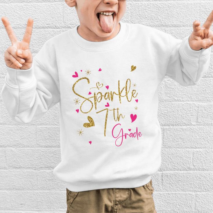 Ready To Sparkle 7th Grade Back To School For Girls Performance Graphic Kid Sweatshirt Ready To Sparkle 7th Grade Back To School For Girls Performance Graphic Kid Sweatshirt
