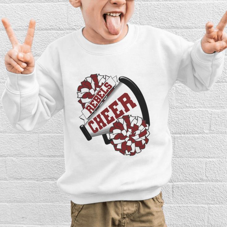 Rebels Cheer Back To School Cheerleading Spirit M Performance Graphic Kid Sweatshirt Rebels Cheer Back To School Cheerleading Spirit M Performance Graphic Kid Sweatshirt
