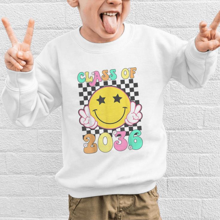 Retro Class Of 2036 Grow With Me Back To School Kindergarten Graphic Kid Sweatshirt Retro Class Of 2036 Grow With Me Back To School Kindergarten Graphic Kid Sweatshirt