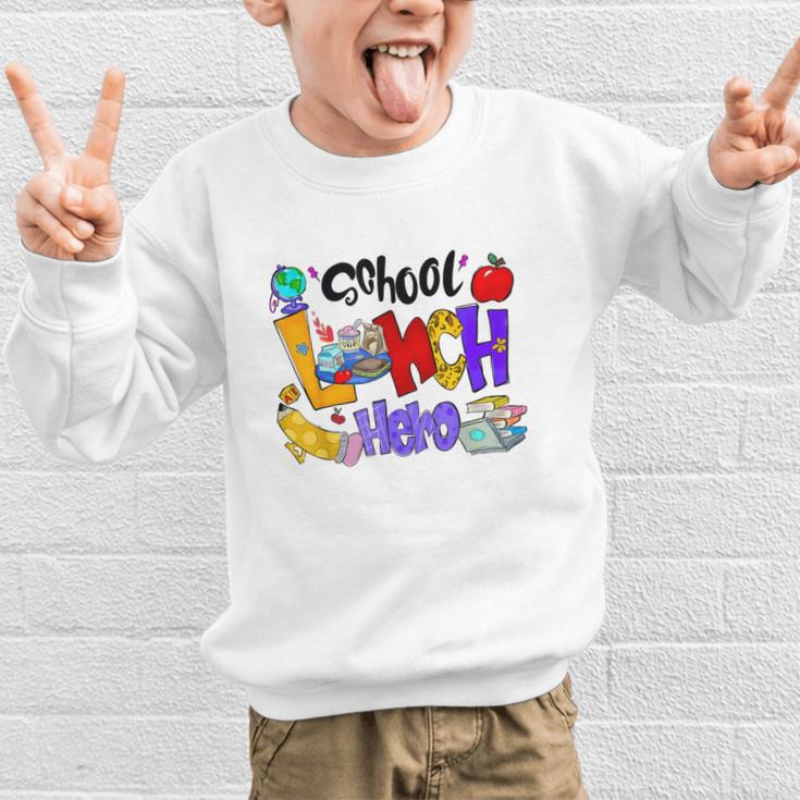 School Lunch Hero Cafeteria Squad Workers Back To School Graphic Kid Sweatshirt