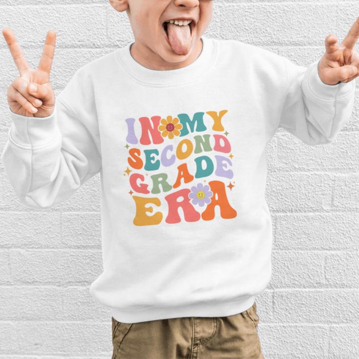 In My Second Grade Era Back To School Retro Groovy 2nd Grade Graphic Kid Sweatshirt In My Second Grade Era Back To School Retro Groovy 2nd Grade Graphic Kid Sweatshirt