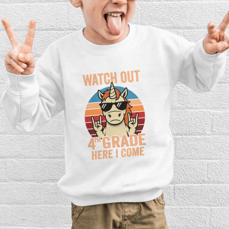 Watch Out Fourth Grade 2026 Back To School 4th Grade Boys Premium Tri-Blend Graphic Kid Sweatshirt Watch Out Fourth Grade 2026 Back To School 4th Grade Boys Premium Tri-Blend Graphic Kid Sweatshirt