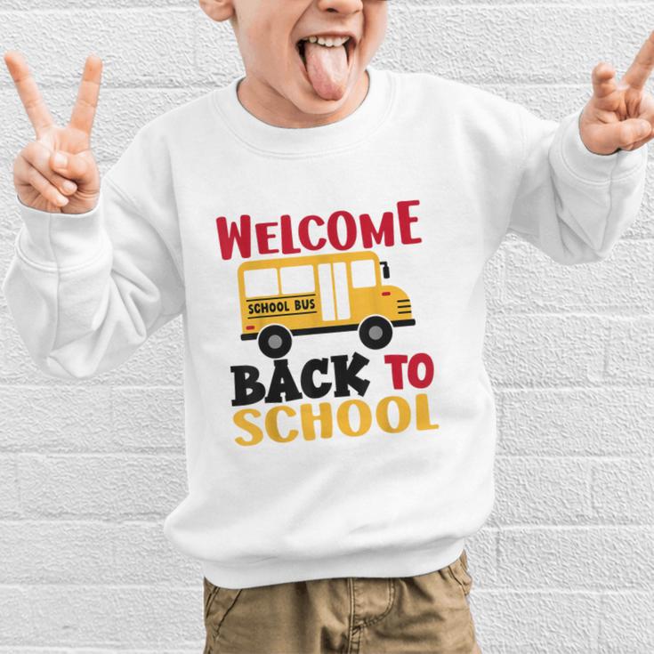 Welcome Back To School For Bus Drivers First Day Of School Graphic Kid Sweatshirt