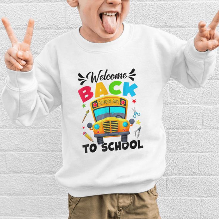 Welcome Back To School Outfit School Bus Driver Graphic Kid Sweatshirt Welcome Back To School Outfit School Bus Driver Graphic Kid Sweatshirt