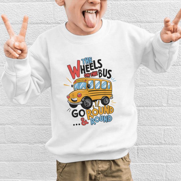 The Wheels On The Bus Toddler Kids Back To School Graphic Kid Sweatshirt The Wheels On The Bus Toddler Kids Back To School Graphic Kid Sweatshirt