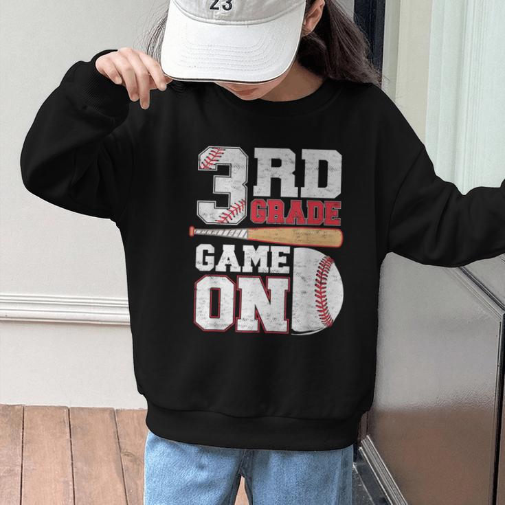 3rd Grade Game On Back To School Baseball Boy Third Grade Graphic Kid Sweatshirt 3rd Grade Game On Back To School Baseball Boy Third Grade Graphic Kid Sweatshirt