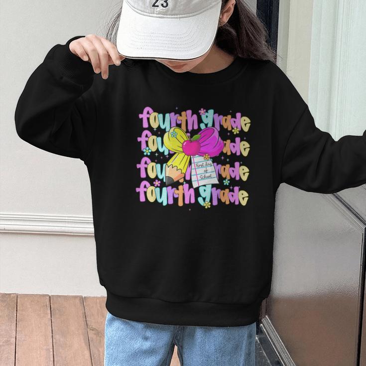 4th Grade For Girls Back To School First Day Fourth Grade Graphic Kid Sweatshirt 4th Grade For Girls Back To School First Day Fourth Grade Graphic Kid Sweatshirt
