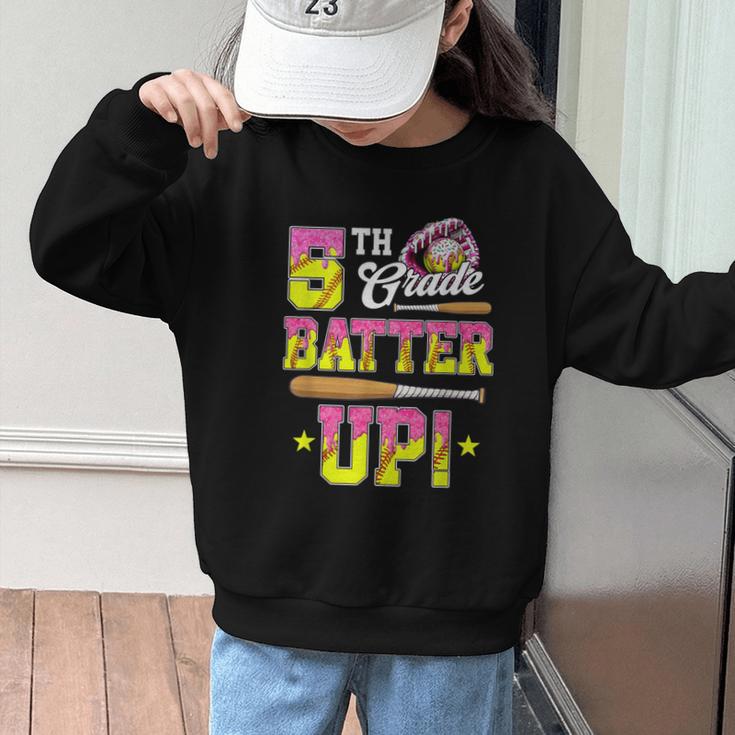5th Grade Butter Up Softball Ice Cream Drip Back To School Graphic Kid Sweatshirt 5th Grade Butter Up Softball Ice Cream Drip Back To School Graphic Kid Sweatshirt
