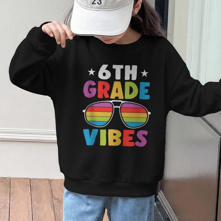 6th Grade Back To School Sunglasses Vibes Retro First Day Graphic Kid Sweatshirt 6th Grade Back To School Sunglasses Vibes Retro First Day Graphic Kid Sweatshirt