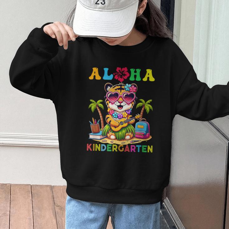 Aloha Kindergarten Tiger Hawaii Back To School Kids Girls Graphic Kid Sweatshirt Aloha Kindergarten Tiger Hawaii Back To School Kids Girls Graphic Kid Sweatshirt