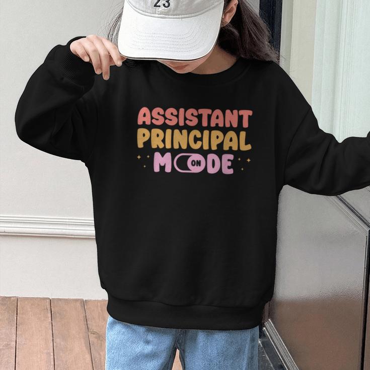 Assistant Principal Mode On Back To School Appreciation Graphic Kid Sweatshirt Assistant Principal Mode On Back To School Appreciation Graphic Kid Sweatshirt