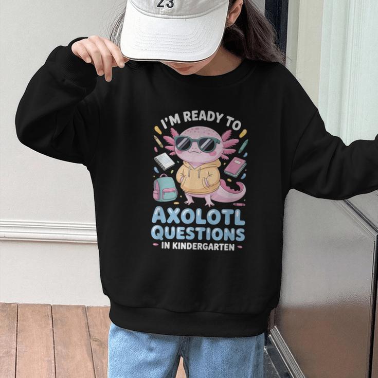 Axolotl Questions Kindergarten Back To School Graphic Kid Sweatshirt