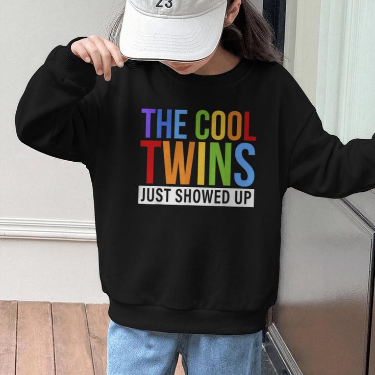 Back To School Cool Twins Just Showed Up Kid Boy Teen Twin Graphic Kid Sweatshirt