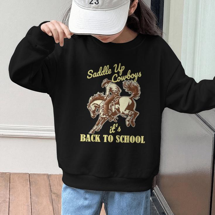 Back To School Cowboy Rodeo Country Western Saddle Up Boys Graphic Kid Sweatshirt